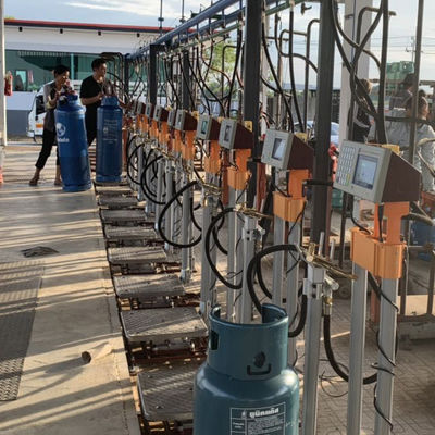 Cylindres remplissants automatiques anti-déflagrants remplissants d'échelle de LPG pour le cylindre à la maison Thaïlande de lpg de gaz
