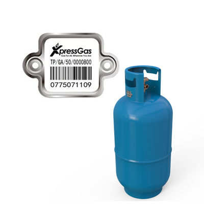 Label de code barres permanent de cylindre de LPG pour la résistance chimique de gestion de Clinder de gaz