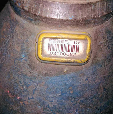 Bonne étiquette de code barres de résistance à la corrosion de Bendability pour le cylindre d'oxygène liquide