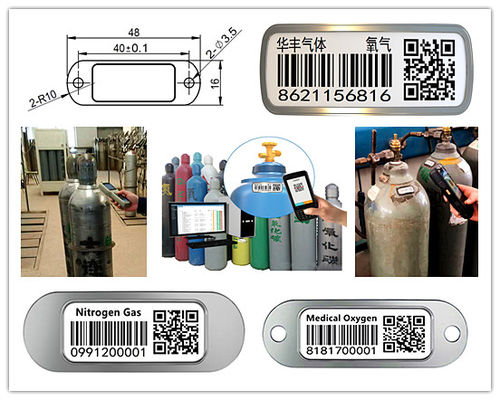 Installation facile de résistance chimique d'étiquette de code barres de gaz d'azote