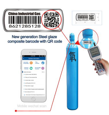 UV industriels de labels de code barres en métal de cylindre de gaz anti imperméabilisent