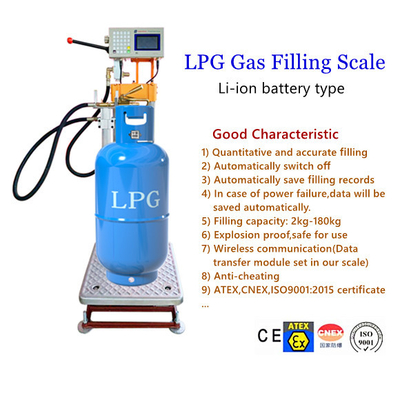 Échelle sans fil de remplissage de cylindre de LPG avec la batterie rechargeable