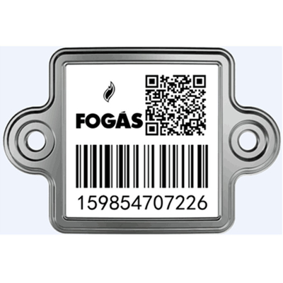 Code barres en métal de cylindre de LPG étiquette le système de Barcoding