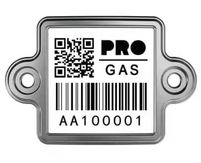 Code barres en métal de cylindre de LPG de résistance de 800 degrés étiquettent l'anti combustion