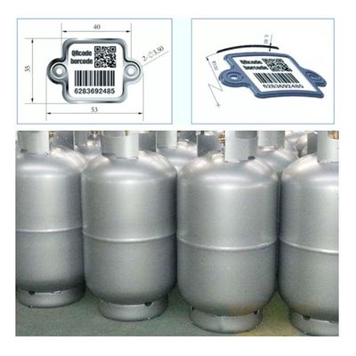 Biens de balayage du label 1 permanent en métal de cylindre de LPG de code barres seconde 20 ans dehors