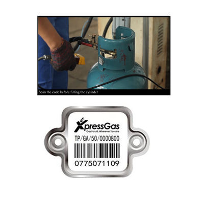 Années extérieures de biens de code barres de cylindre de  LPG 20 balayant simplement par PDA ou le mobile