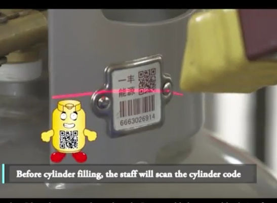 Résistance à hautes températures 1900F de label de code barres de cylindre de Xiangkang pour contrôler des cylindres de LPG
