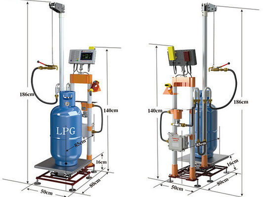 Échelle automatique de remplissage de cylindre de LPG de carrousel pour des données de cheminement