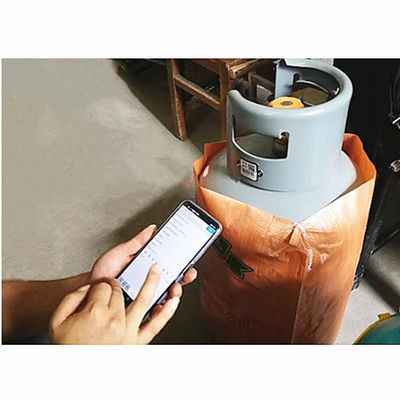 La cuisson du cylindre de gaz dépistant des capitaux de Qr de réservoir de gaz de code barres étiquette la protection UV