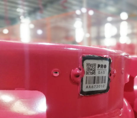 Le cylindre de gaz en acier de Code QR de lustre étiquette la résistance à la corrosion