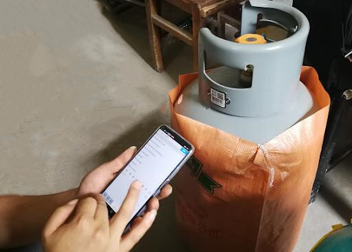 Étiquettes brûlantes permanentes de cylindre de gaz de système de piste de cylindre de gaz anti