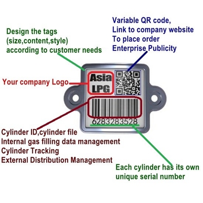 Rouille de métal céramique de label de code barres de cylindre de LPG anti Bendable